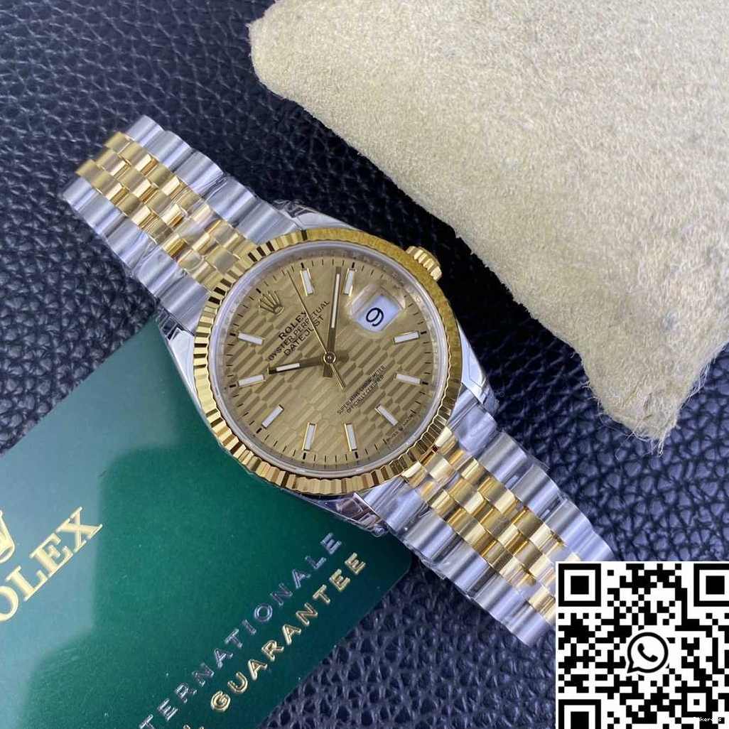 VS Diamond Factory M126233 Yellow Datejust 36MM Tone Motif Rolex Hourmarker Two Dial 0408